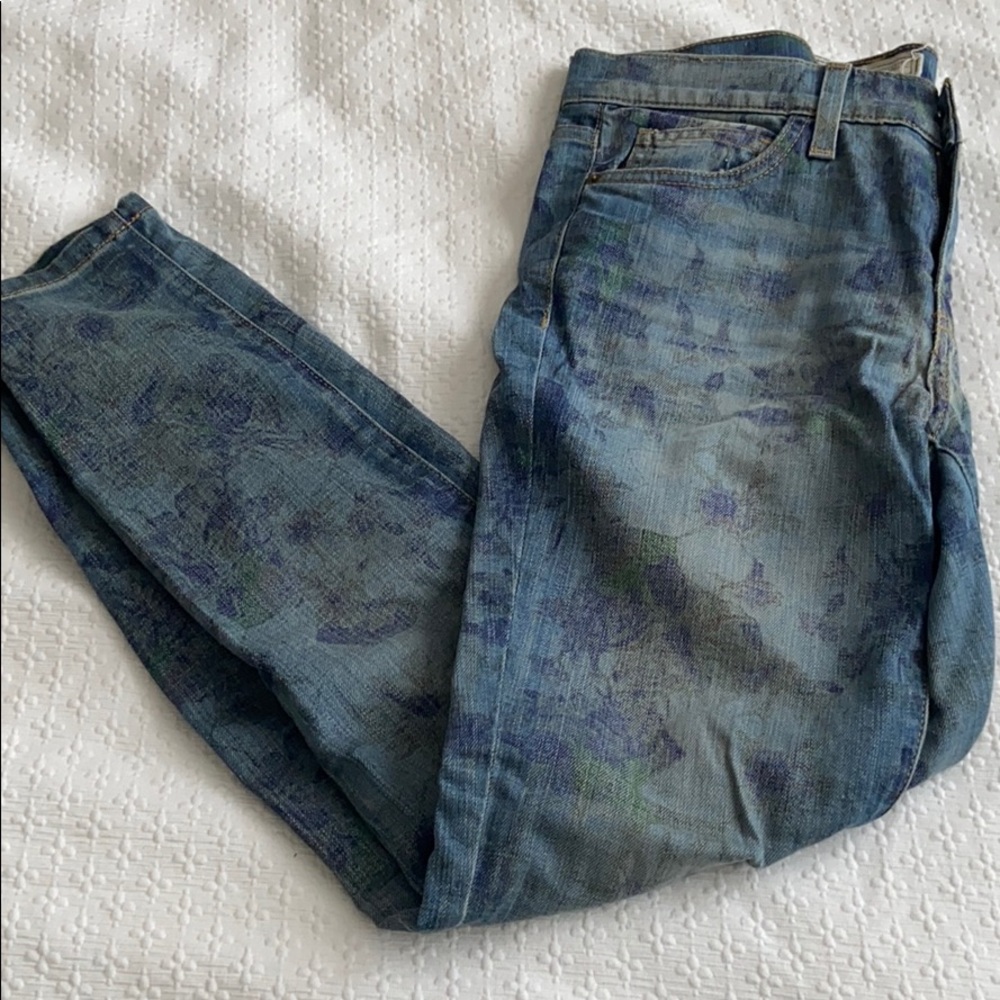 Floral denim